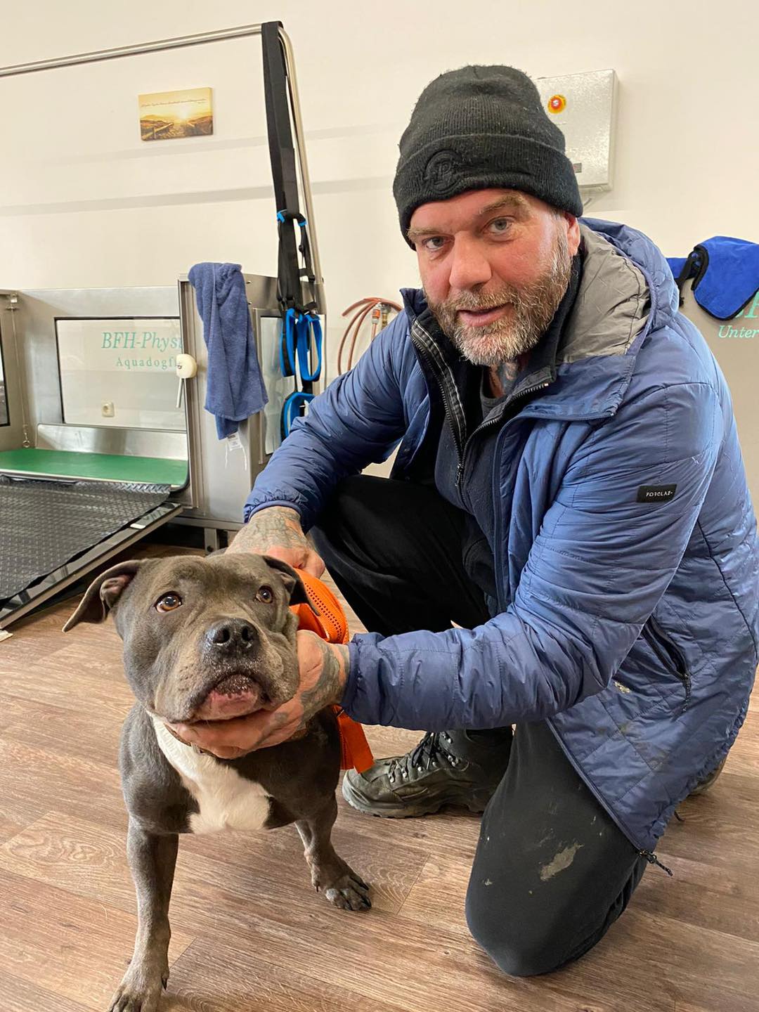 Hundetrainer Ralf Seeger mit Hund in der Praxis